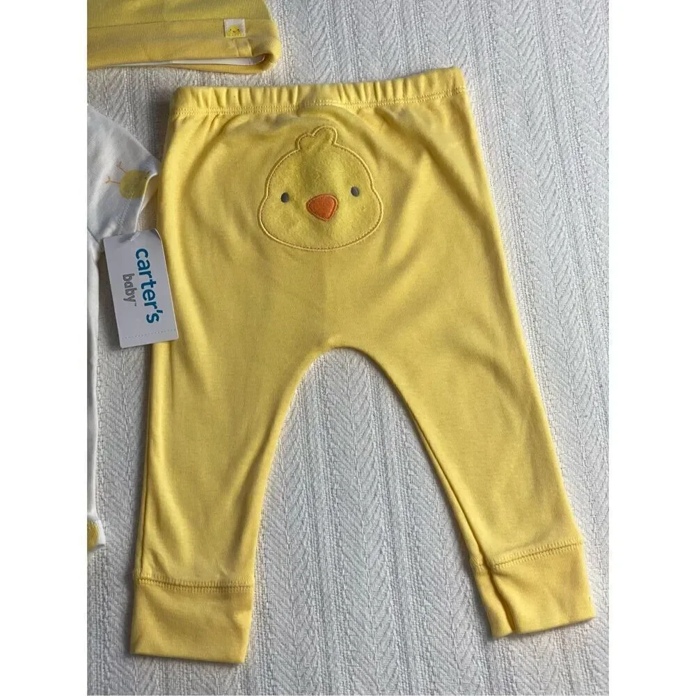 CARTER’S  6M BABY Chick Bodysuit Pants & Hat Set - Picture 3 of 10